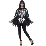 Skelett Poncho&Handskar Unisex - Onesize