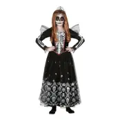 Skelett Prinsessa Barn Maskeraddräkt - Small
