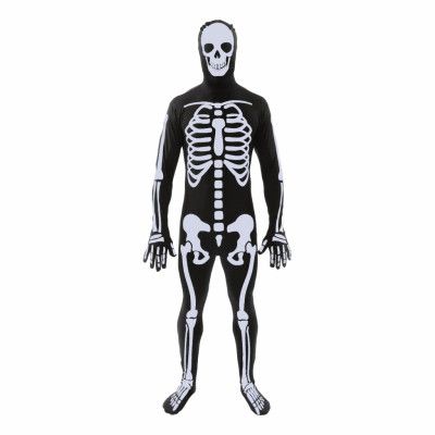 Skelett Skinsuit Maskeraddräkt - Medium