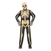 Skelett Tracksuit Barn Maskeraddräkt - Medium