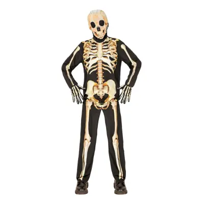 Skelett Tracksuit Barn Maskeraddräkt - XX-Large