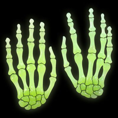 Skeletthänder Glow in the Dark - 6-pack