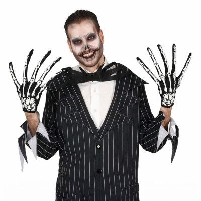 Skeletthandskar med Långa Fingrar - One size