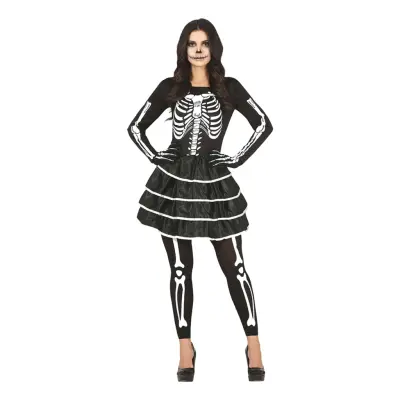 Skelettklänning Maskeraddräkt - Large