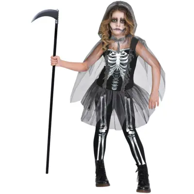 Skelettklänning Med Luva Barn 14-16 år