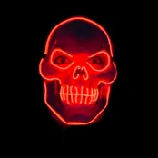 EL Wire Skelett LED Mask - One size