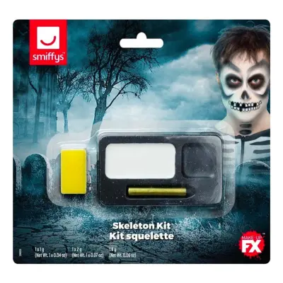 Sminkset Svart/Vit Dödskalle