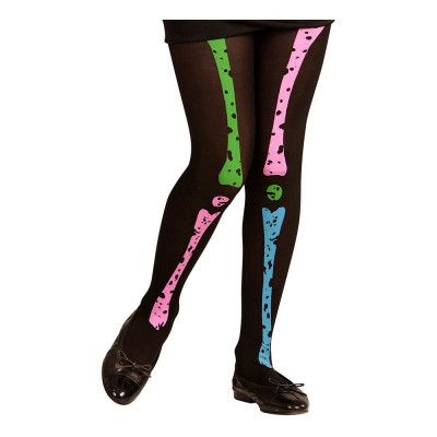 Strumpbyxor Barn Neon Skelett - 11-14 år