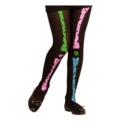 Strumpbyxor Barn Neon Skelett - 11-14 år