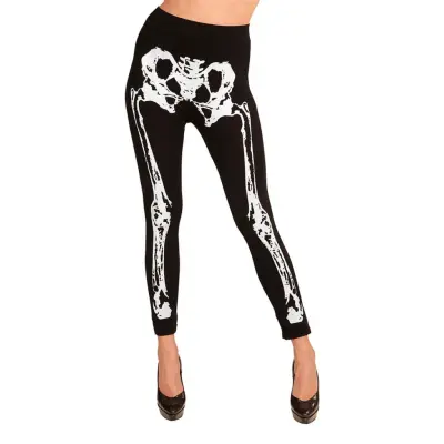 Svarta Leggings Skelett - Large/X-Large