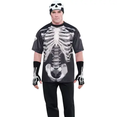 T-shirt Skelett Onesize