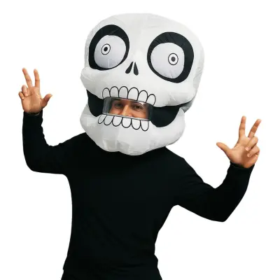 Uppblåsbar Dödskalle Jättemask - One size