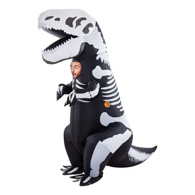 Uppblåsbar T-Rex Skelett Maskeraddräkt - One size