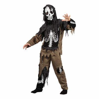 Zombieskelett Barn Maskeraddräkt - Medium