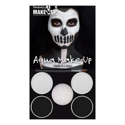 Ansiktsfärg Aqua Svart/Vit