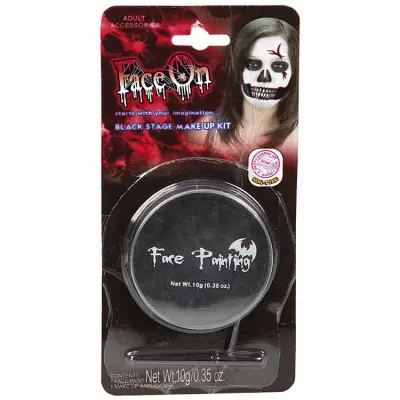 Ansiktsfärg Med Pensel Svart