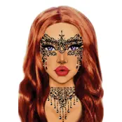Ansiktssmycken Masquerade Svart - One size