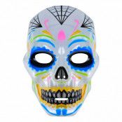 Day of the Dead Mask i Plast - One size
