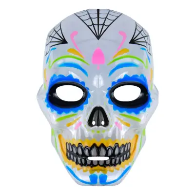 Day of the Dead Mask i Plast - One size