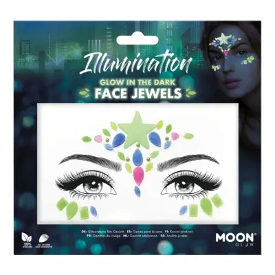 Face Jewels Glow in the Dark Illumination