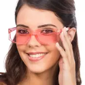 Glasögon Transparenta Rosa