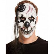 Gotisk Clown Latexmask med Hår