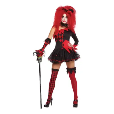 Harlequin Klänning Maskeraddräkt - Medium