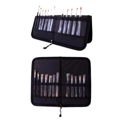 Hopfällbar Sminkborstväska