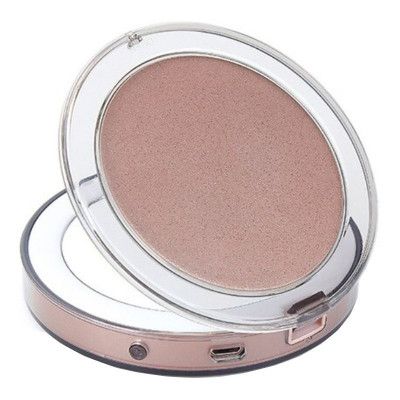 Ihopfällbar LED Sminkspegel - Guld