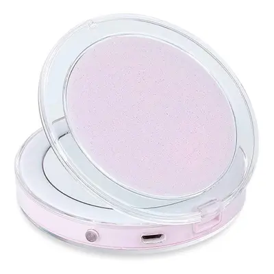 Ihopfällbar LED Sminkspegel - Rosa
