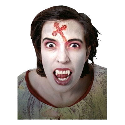 Inbränt Krucifix Protes Sminkset