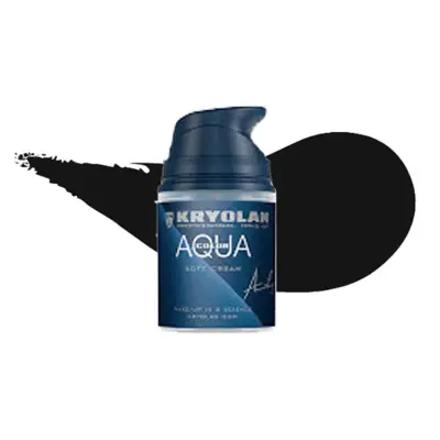 Kryolan Aquacolor Soft Cream - Svart