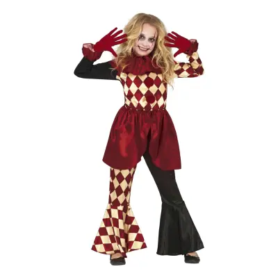 Schackrutig Clown Barn Maskeraddräkt - Small