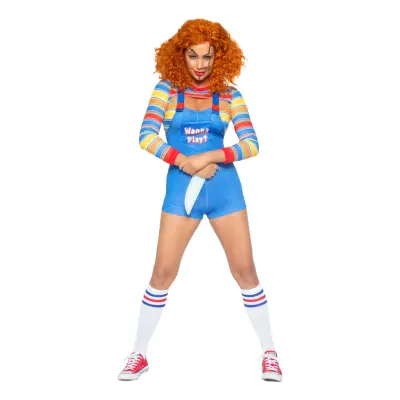 Läskig Docka Body Deluxe Maskeraddräkt - Medium