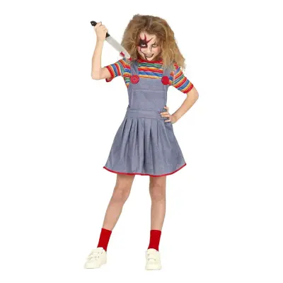 Mördardocka Klänning Barn Maskeraddräkt - Large