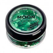 Moon Ansikts-& kroppsglitter i burk 3 g-Grön