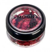 Moon Ansikts-& kroppsglitter i burk 3 g-Röd