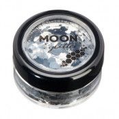 Moon Ansikts-& kroppsglitter i burk 3 g-Silver