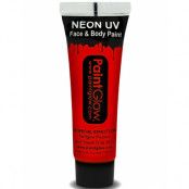 Neon UV/Blacklight Face & Body Paint 10 ml - Neon Röd