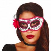 Rosa Day of the Dead Ögonmask - One size
