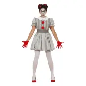 Skräckclown Dam Maskeraddräkt - Medium