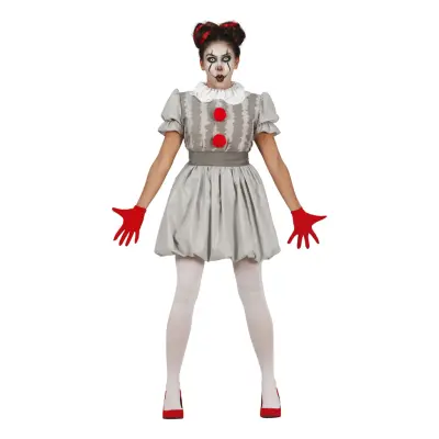 Skräckclown Dam Maskeraddräkt - Small