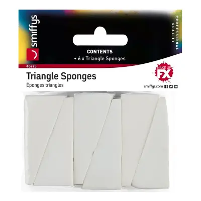 Smiffys Sminksvampar Vita - 6-pack