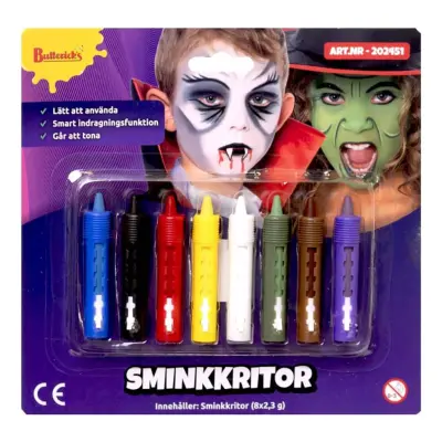 Sminkkritor Indragbara - 8-pack