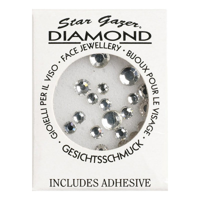 Stargazer Ansiktsdiamanter Silver