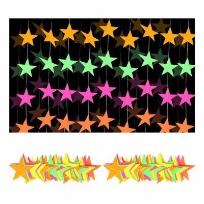 Stjärnor UV Neon Girlang