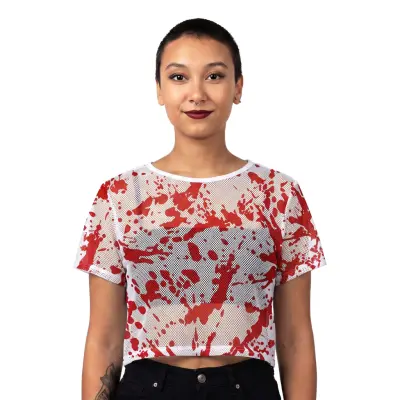 T-shirt i Mesh Blodig Dam - One size
