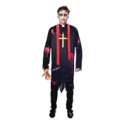 Zombie Präst Maskeraddräkt - Medium