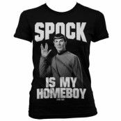 Star Trek Spock Is My Homeboy Girly T-Shirt
