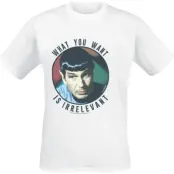 Star Trek T-shirt - Det du vill är irrelevant - S 3XL - för Herr - vit